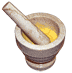 mortar and pestle for grinding paint pigments