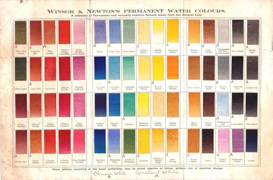 Flashe Paint Colour Chart